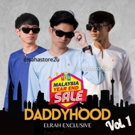 Baju Melayu Daddyhood Vol1 x Elrah Exclusive BAJU RAYA Johor TMJ Teluk Belanga Baby Navy Maroon Blac