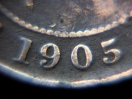 香港戰前銅仙-1905年香港(Hong Kong)英皇愛德華七世King Edward VII像一仙(One Cent)銅幣