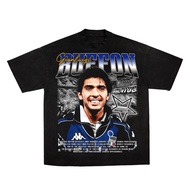 HITAM Zeeb Oversized Tee Buffon keeper juventus TSHIRT OVERSIZE UNISEX COTTON 20s plain black combed