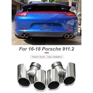 SYPES Car Exhaust Tips for porsche 911 911.1 911.2 Stainless Steel Gts Exhaust Tip Upgrade Dual Perf