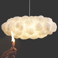 Floating Silk Children's Room White Chandelier Pendant Light Cloud led Light Dimmable Cloud Chandeli