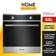 Firenzzi 65L Built-In S/S Oven w Fan & Rotisserie FBO-6068 XP 9 Cooking Functions | FBO-6010 XP 8 Co