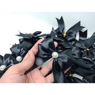 HITAM Black satin Ribbon/Black Ribbon/Black Ribbon