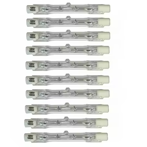 10pcs Glass Tube Halogen Light Bulb 110~120V 100W 100 Watt J Type T3 78mm R7s Halogen Blub