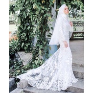 [Preloved]Demica dress baju nikah preloved baju dress akad nikah viral baju hijabistahub demica dress baju  off white