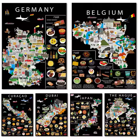 Mexico, Germany, The Hague, Japan, Curacao, Hawaii, Netherlands, Thailand, Dubai, Ireland, food prin