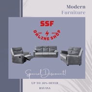 TIKTOK JASON Recliner Sofa Set 1R+2+3 Super Save(Velvet Fabric/Casa Leather)