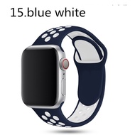 สายซิลิโคนกีฬาเหมาะสำหรับนาฬิกา Apple อัลตร้า/Ultra2 9 8 7 6 5 SE 2 4 3 2 1แถบระบายอากาศสำหรับ I-Watch ขนาด49มม. 41มม. 45มม. 44มม. 40มม. 42มม. 38 strap Smartwatch กีฬา Mm