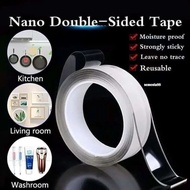 DOUBLE TAPE TYPE Thickness Size 1 / 3 5 Meter/ Clear Super Adhesive Tape Sticky Side 2 Good Most Dab