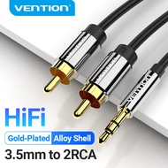 Vention Cáp RCA Dây AV Âm Thanh 3.5mm Jack Để 2 RCA Audio Cable for Phone Speaker PC Power Amplifier