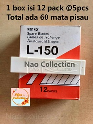 1 BOX ISI CUTTER KENKO BESAR L-150 (1 BOX ISI 60 MATA PISAU)