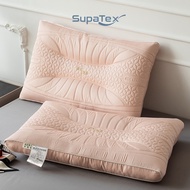 SupaTex Natural Latex Sheet Pillow Premium Comfort Cervical Care Pillow Release Neck Pain Spine Support 45x70cm