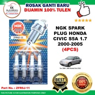 NGK Spark Plug Honda Civic S5A 1.7 2000-2005 (4pcs) - ZFR6J-11