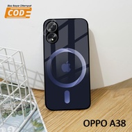 HP Latest OPPO A38 Glass Softcase MAGSAFE MOTIF [K180] - Mirror Softcase - OPPO A38 Glass Softcase -