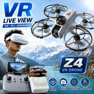 Z4 VR Drone Brushless Motor VR Goggles FPV Optical Flow Hover Full Rotor Protection Drone Mainan Gif