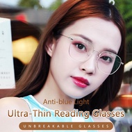 Stylish Ultralight Reading Glasses Ultra-Thin Hard & Multi-Coated Resin Lens CR39,Computer Readers A