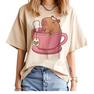 capybara  tshirt women comic tshirt female designer clothesS-5XL