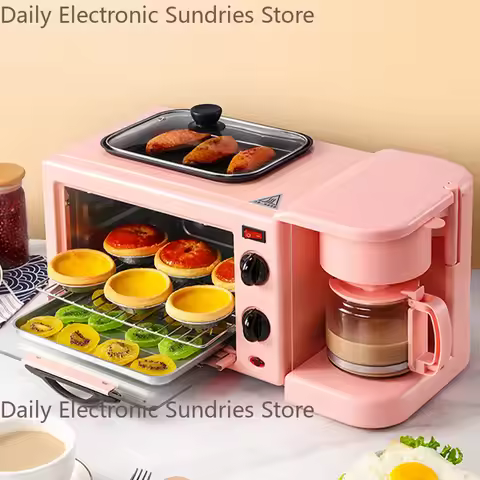 Household 4-In-1 Breakfast Maker Electric Oven Sandwich Maker Bread Toaster