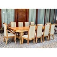 10PCS DINING CHAIRS NARRA WOOD GE LEATHER CHAIRS UPHOLSTER