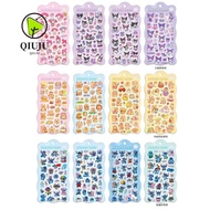 QIUJUU  Crystal Sticker, Kuromi Cinnamoroll Sanrio Stickers, Cute Anime Melody Capibara HelloKitty R