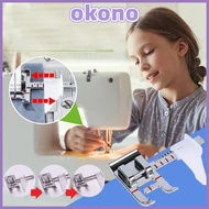 OKONO Sewing|Presser Foot, Silver 2.8 * 4.7 * 0.8cm Adjustable Guide Presser Foot,  Metal Universal 