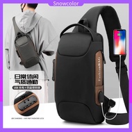 USB With Combination Lock Push Bag Beg Silang Lelaki Waist Chest Pouch Bag Men Sling Bag Men Waterpr