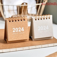 ALISONDZ 2024 Calendar, Standing Flip Calendar Agenda Organizer Desktop Calendar, Ins Style Yearly Agenda Daily Schedule Schedule Planner Mini Desk Calendar Planning