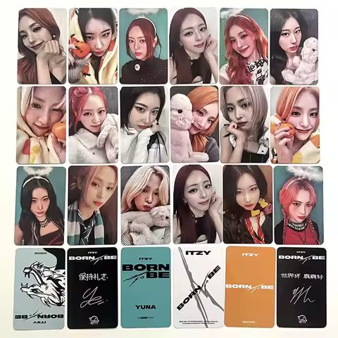 5pcs/set KPOP ITZY Album BORN TO BE High Quality HD Fan Photo Card Yeji Ryujin Chaeryeong Yuna K-POP