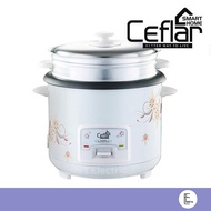 หม้อหุงข้าวไฟฟ้าพร้อมซึ้งนึ่งอาหาร CEFLAR รุ่น CR-010 ขนาด 1 ลิตร หม้อหุงข้าวอุ่นทิพย์ หม้อหุงข้าว