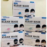 หน้ากากอนามัย สำหรับเด็ก ทางการแพทย์ LONGMED Klean Mask kid หน้า3ชั้น หน้ากากอนามัย50ชิ้น