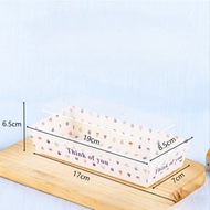 YUEW [10 PCS] THINK OF YOU LENGTH 17 CM X 7 CM 17X7CM 17X7 17CMX7CM Dessert Box Heat Resistant Oven 