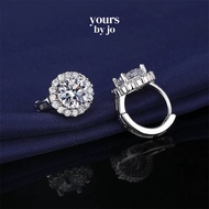 Yours by Jo S925 Sterling Silver Princess Radiance Hoop Earrings