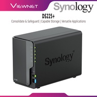 SYNOLOGY DS225+ NAS DISKSTATION 2-BAYS WITH CONSOLIDATE AND SAFEGUARD | DATA BACKUP HOME CLOUD STORA
