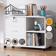 Dremel 60cm Home Office Filing Cabinet Shelf Organizer Storage Drawer Locker Furniture With Wheels