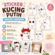 STICKER KUCING BULU PUTIH | WHITE CAT MEME DESIGN | Kalis Air | Sticker Kucing Comel | Cat Sticker M