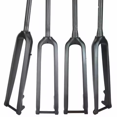 Carbon MTB Bike Thru Axle Fork ​Mountain Cycling Front Fork Fiber Rigid Bicycle Fork ​Wheel 26er 27.