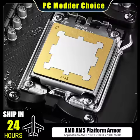 AM5 CPU Armor Copper Fastener For AMD 7950 7900, Anti Bending /Silicone Grease Overflow Backplate Th