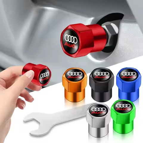 4Pcs Car Tire Valve caps Emblem metal Cap Case For Audi A3 A4 A5 B8 8P B9 8V B6 B7 A1 A6 C6 Q3 Q5 C7