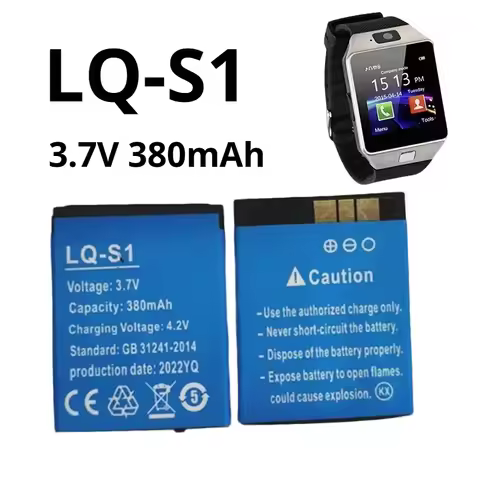 LQ-S1 Smart Watch Battery 3.7V 380mAh Polymer Lithium Batteries for DJ-09 V8 X6 A1 Y1 Bluetooth Phon