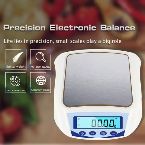 1000g/0.01g High Accuracy Electric Scales Portabl Digital LCD Electric Balance Scale For Foods Jewel