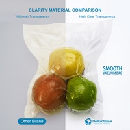 Delkochoice plain type vacuum bag plastic food vacuum plastic 8x12 cm