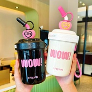 FQUAN(20oz) 2025 Most Popular Minimalist Style Water Glass 580ml Easy To Use Student Girl The Is Ext