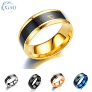 KIMI-Ring Adjustable Alloy Comfortable Rhinstones Solid Color Titanium Steel