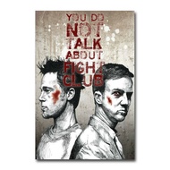 Fight Club Hot Movie  Silk Poster Wall Sticker Decoration Gift