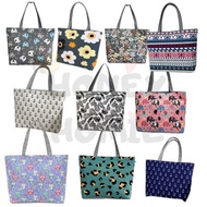 Women Canvas Tote bag Large Capacity With Zip / Document File Beg student / Korean Fashion