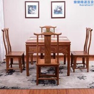 新中式電動麻將機紅木傢俱花梨木麻將桌全自動餐桌椅兩用實木家用