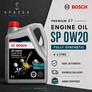 Bosch Premium X7 0W20 Fully Synthetic Engine Oil Bosch Engine Oil 4L Minyak Hitam Kereta Bosch X7