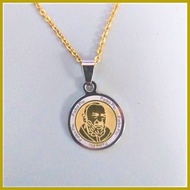 ♥ ✿ ◵ Padre Pio Stainless Necklace For Protection Men & Women Gold Two Tone Silver