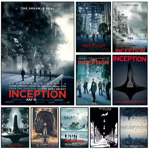 Classic Science Movie Nolans Works Inception Poster Art With Prints Home Bedroom Living Room Decorat