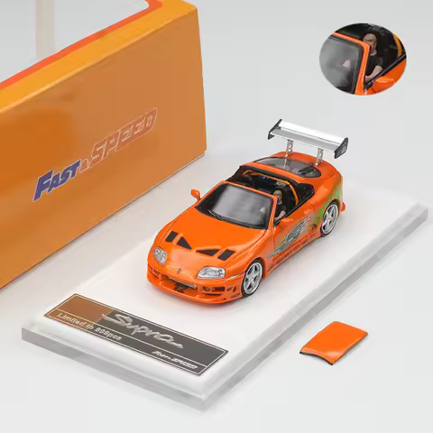 Supra Art Work INNO BMC FS 1:64 A80Z NFS Racing Supra A80 Black Gold Diecast Diorama Car Model Colle